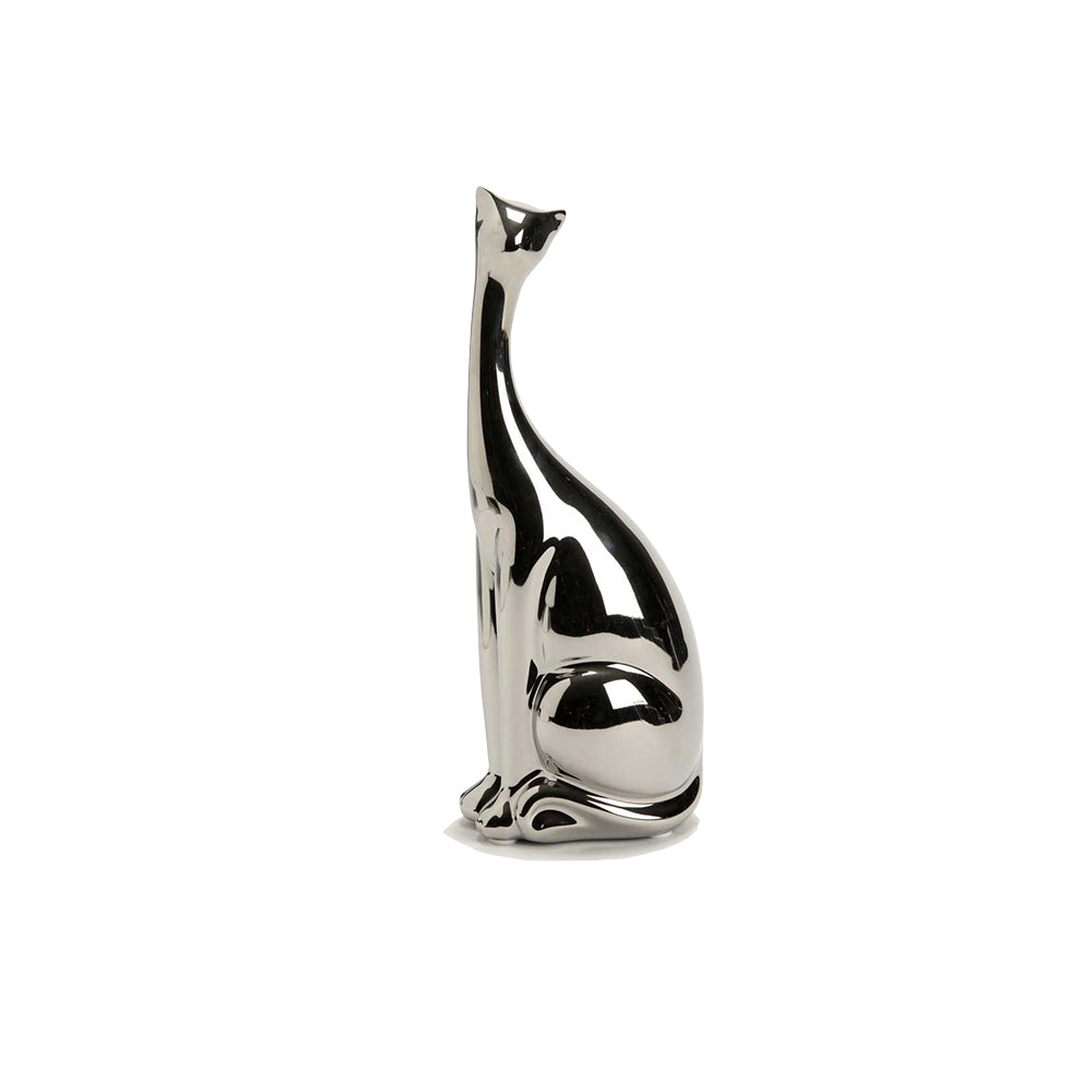 Cat Sculpture | Silver