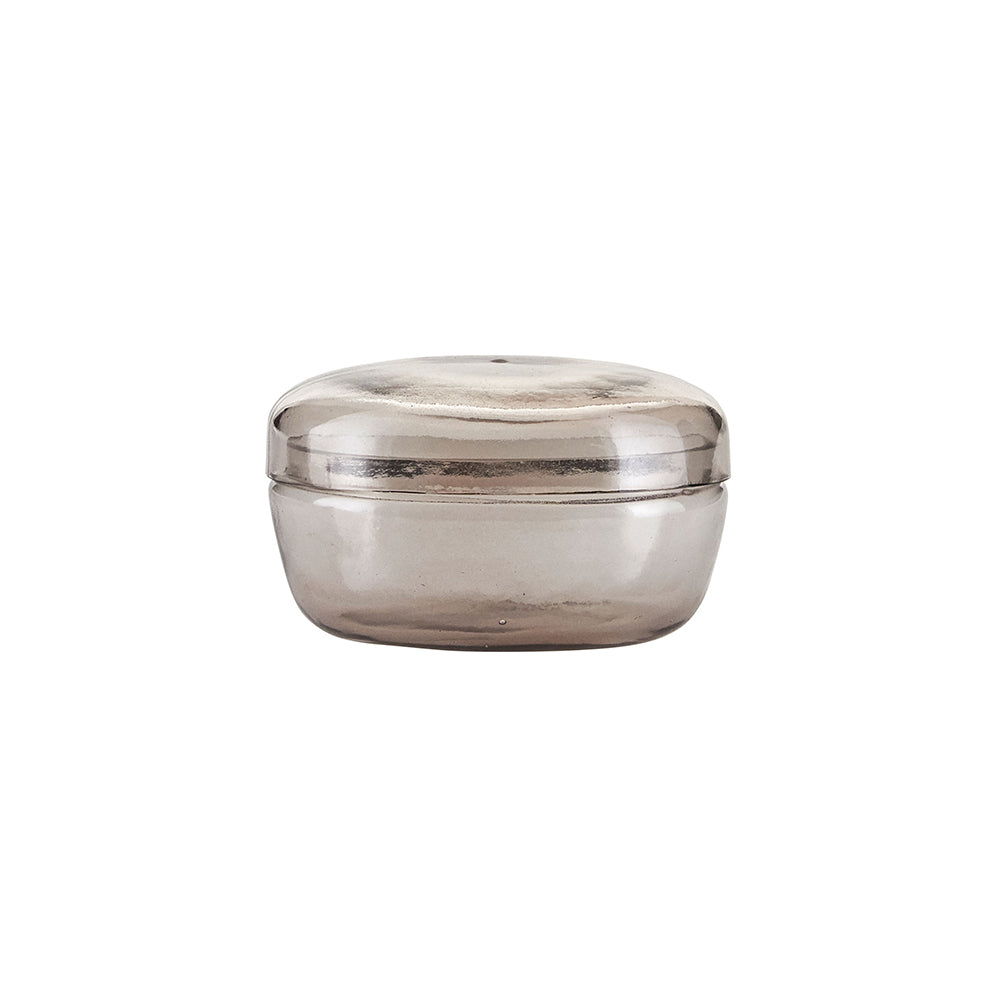 Glass Oval box | Smokey Grey