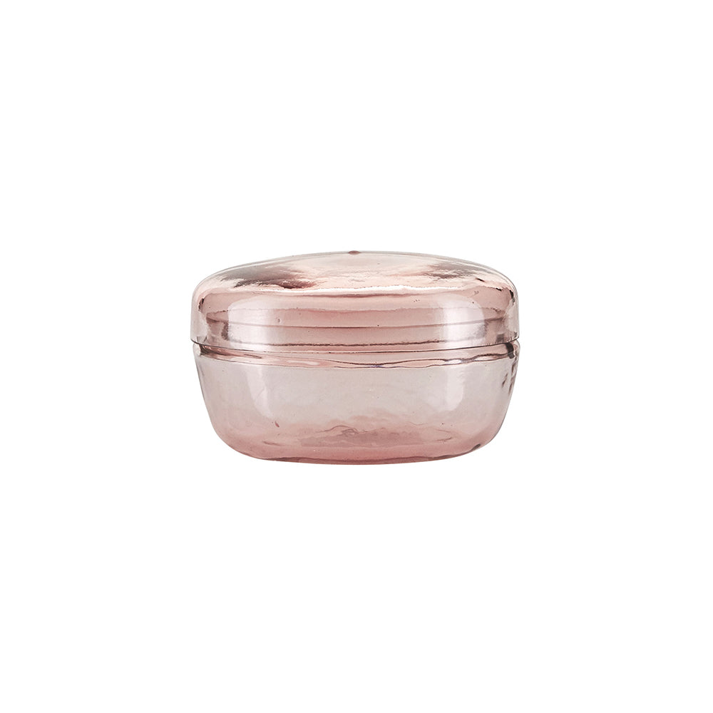 Glass Oval box | Pastel Pink