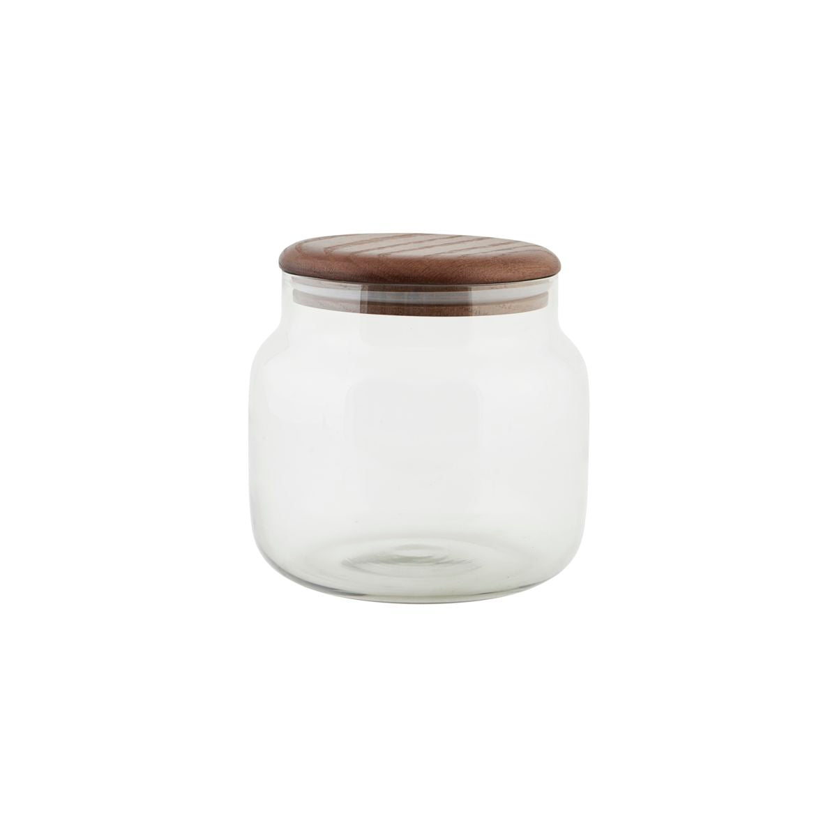 Glass with Oak Lid Jar ii