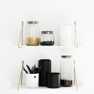 Glass with Oak Lid Jar i
