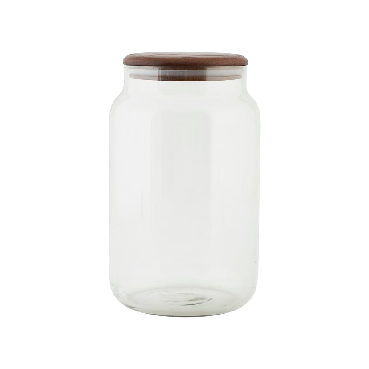 Glass with Oak Lid Jar i