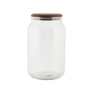Glass with Oak Lid Jar i