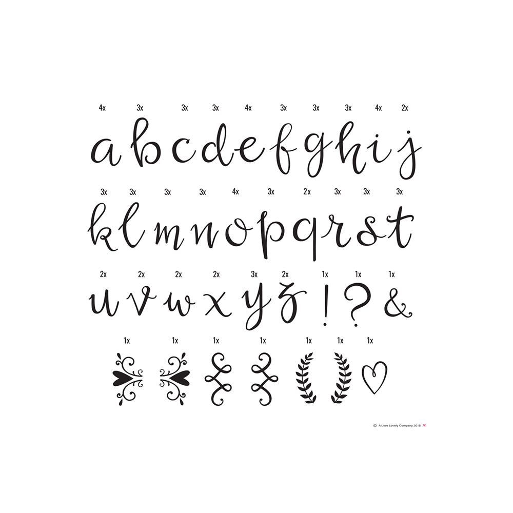 Lightbox Script Letterset | Black
