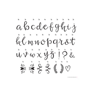 Lightbox Script Letterset | Black